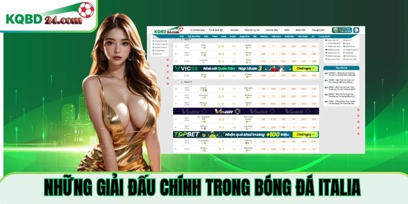 Những giải đấu chính của bóng đá Italia